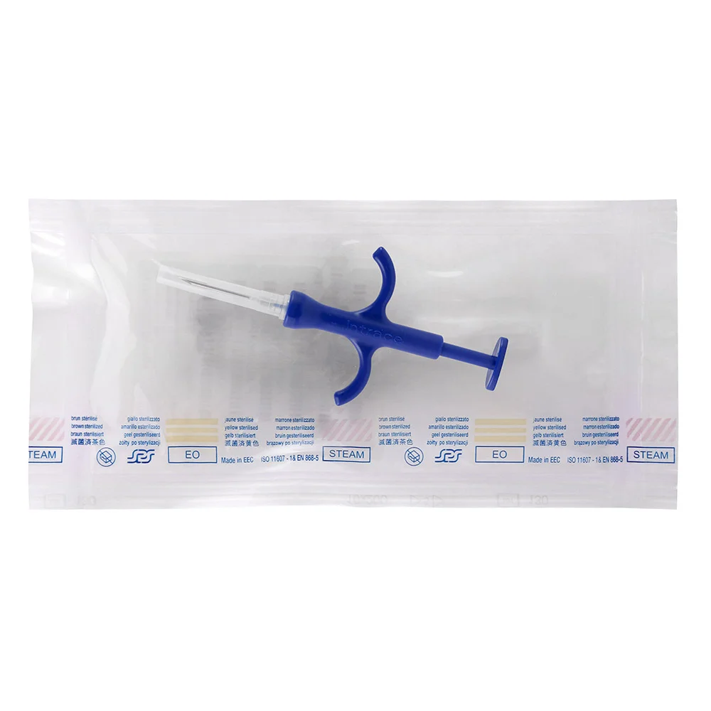 Preloaded sterile tags & syringe with 12mm (FDXB) PIT Tag and 12 guage needle. Package is hermetically sealed with 6 barcodes in each package.