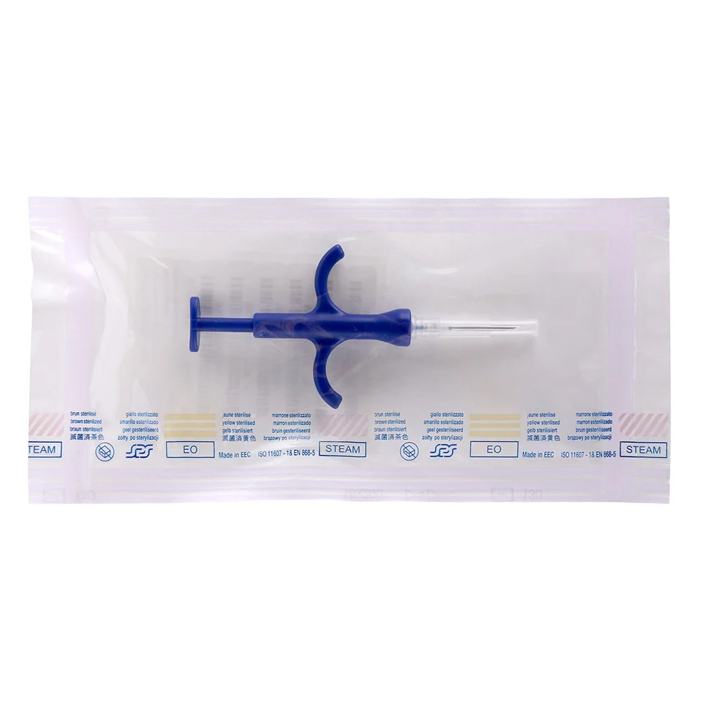 Preloaded sterile tags & syringe with 7mm (HQ7) PIT Tag and 15 guage needle. Package is hermetically sealed with 6 barcodes in each package.